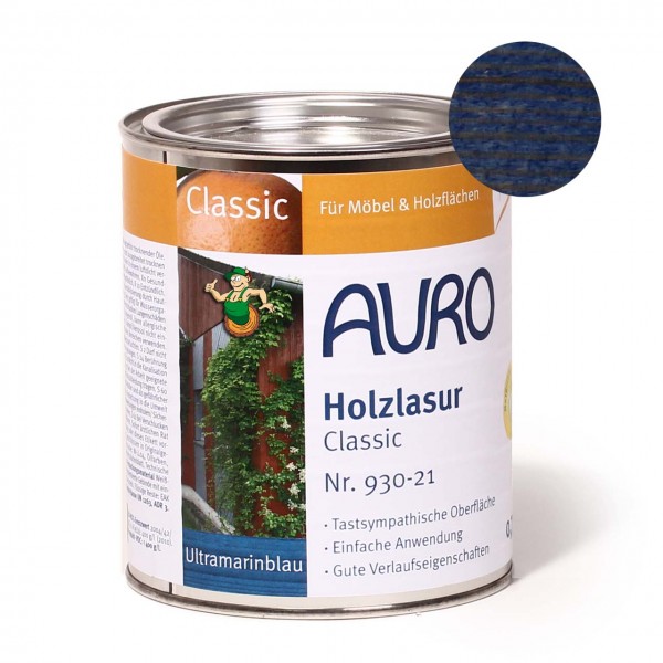 Holzlasur, Classic, Nr. 930-21 Ultramarin-Blau