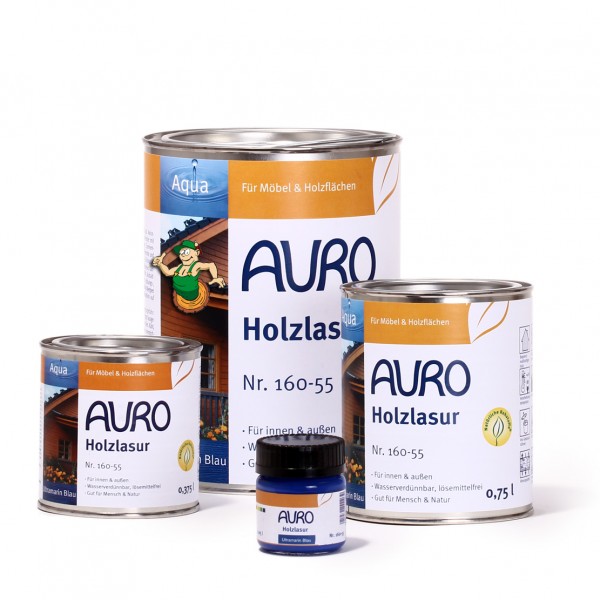 Holzlasur, Aqua, Nr. 160-55 Ultramarin-Blau